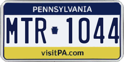 PA license plate MTR1044