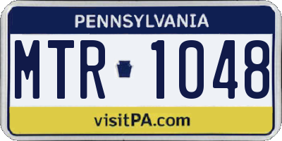 PA license plate MTR1048