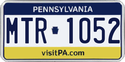 PA license plate MTR1052