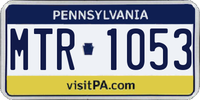 PA license plate MTR1053