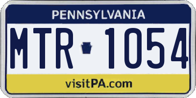 PA license plate MTR1054