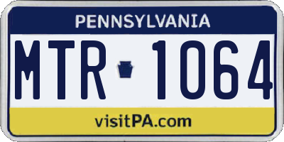 PA license plate MTR1064
