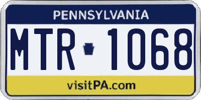 PA license plate MTR1068