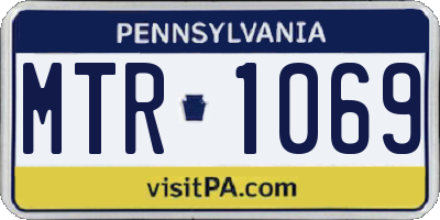 PA license plate MTR1069