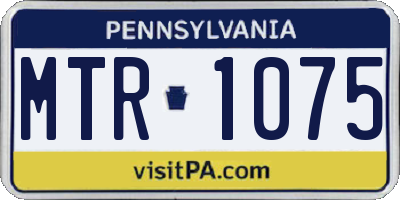 PA license plate MTR1075