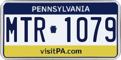 PA license plate MTR1079