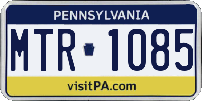 PA license plate MTR1085