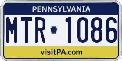 PA license plate MTR1086