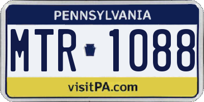 PA license plate MTR1088