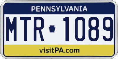 PA license plate MTR1089