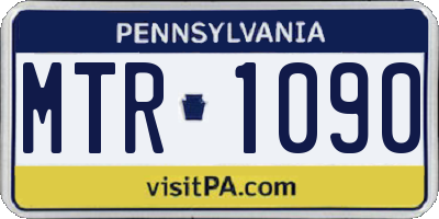 PA license plate MTR1090