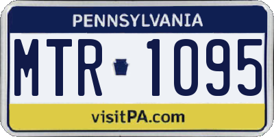 PA license plate MTR1095