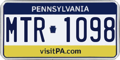PA license plate MTR1098