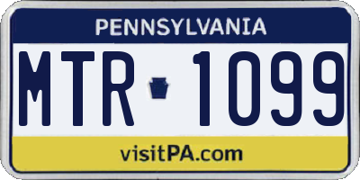 PA license plate MTR1099