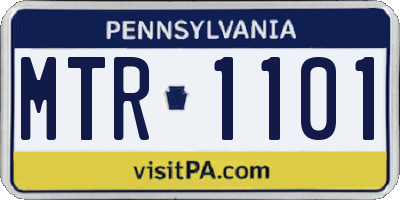 PA license plate MTR1101