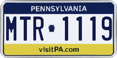 PA license plate MTR1119