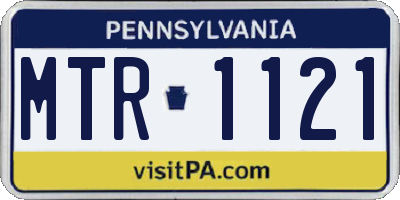 PA license plate MTR1121