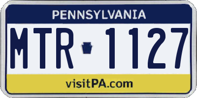PA license plate MTR1127