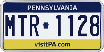 PA license plate MTR1128