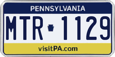 PA license plate MTR1129