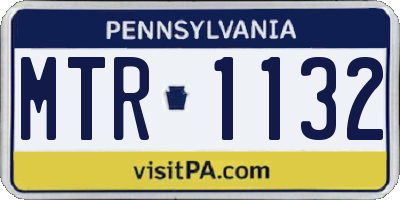 PA license plate MTR1132