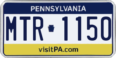 PA license plate MTR1150
