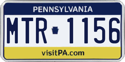 PA license plate MTR1156