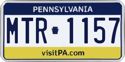 PA license plate MTR1157