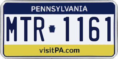 PA license plate MTR1161