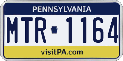 PA license plate MTR1164