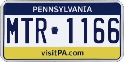 PA license plate MTR1166
