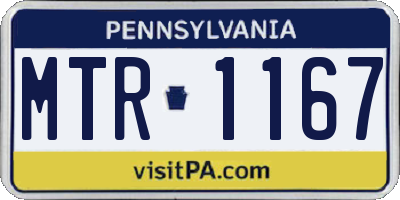 PA license plate MTR1167
