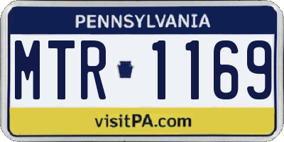PA license plate MTR1169