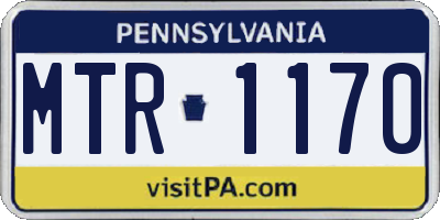 PA license plate MTR1170