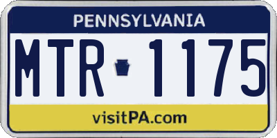 PA license plate MTR1175