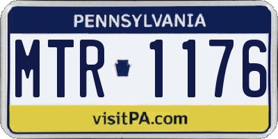 PA license plate MTR1176