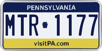 PA license plate MTR1177