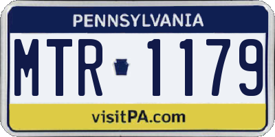 PA license plate MTR1179
