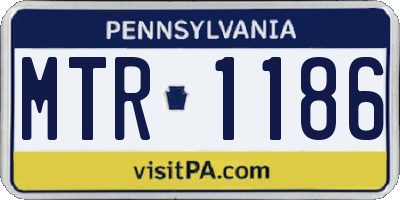 PA license plate MTR1186