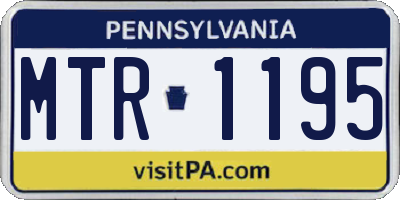 PA license plate MTR1195