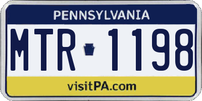 PA license plate MTR1198