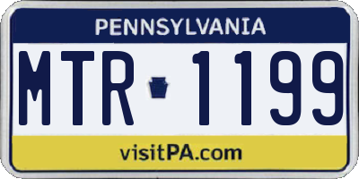 PA license plate MTR1199