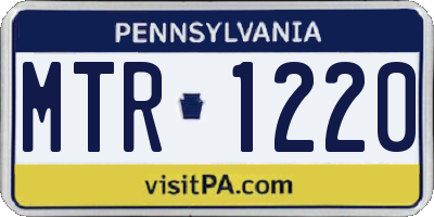 PA license plate MTR1220