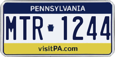 PA license plate MTR1244