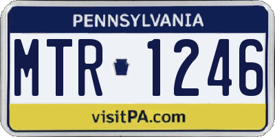 PA license plate MTR1246