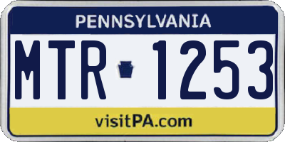 PA license plate MTR1253