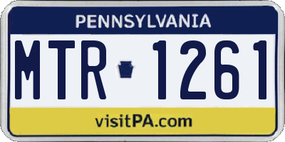 PA license plate MTR1261