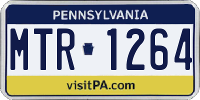 PA license plate MTR1264