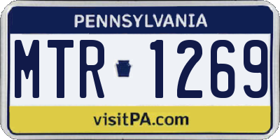 PA license plate MTR1269