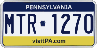 PA license plate MTR1270